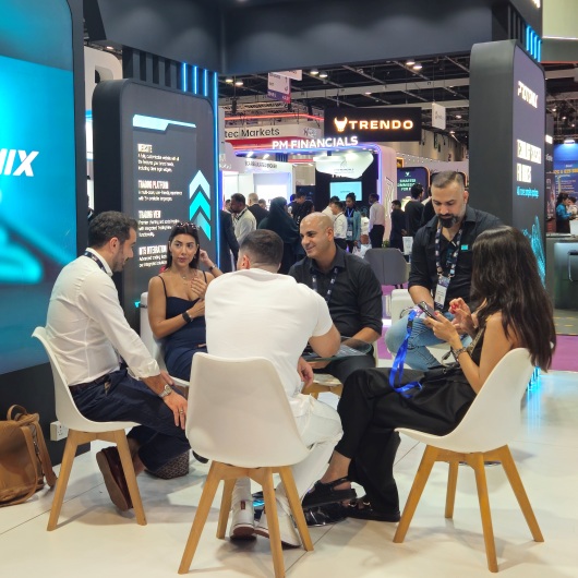 Custom exhibition booth design and construction at a major Dubai trade show | atravel.pro