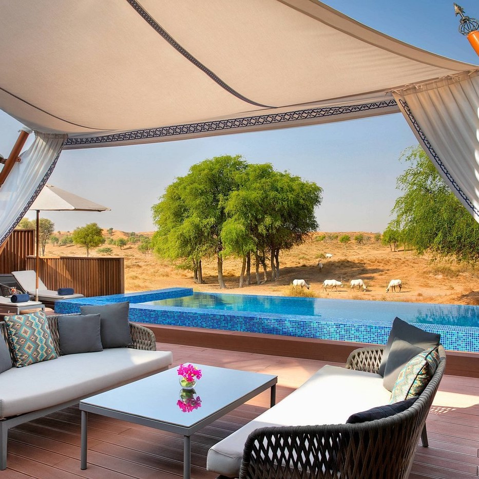 Luxury desert resort with private pool and tented accommodation | atravel.pro